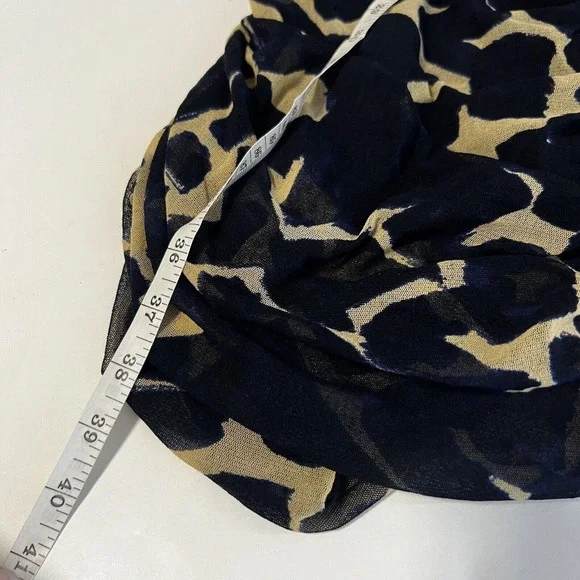 Jean Paul Gaultier Fuzzi Sz M Ruched Mesh Dress One Shoulder Blue Printed - Picture 7 of 9